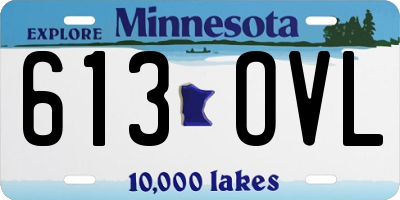 MN license plate 613OVL