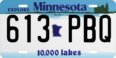 MN license plate 613PBQ