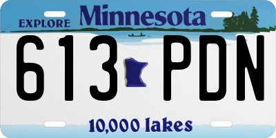 MN license plate 613PDN