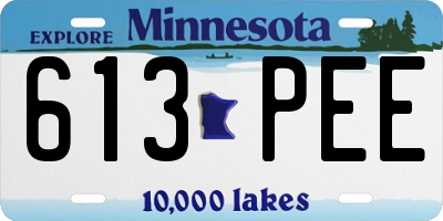 MN license plate 613PEE