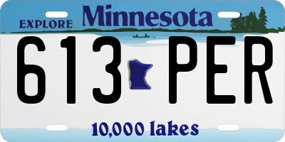 MN license plate 613PER