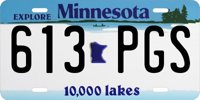 MN license plate 613PGS