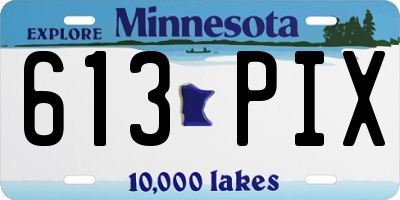 MN license plate 613PIX