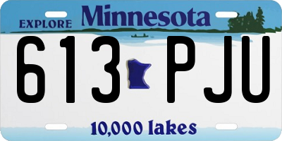 MN license plate 613PJU