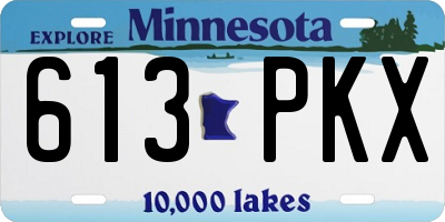 MN license plate 613PKX