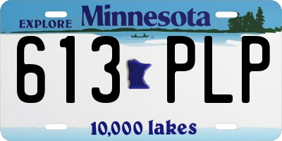 MN license plate 613PLP