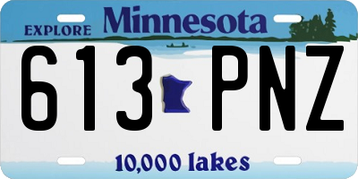 MN license plate 613PNZ