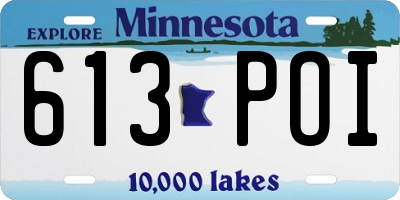 MN license plate 613POI