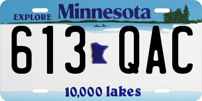 MN license plate 613QAC