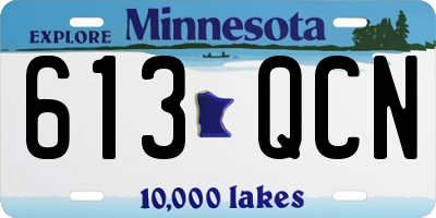 MN license plate 613QCN