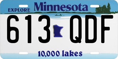MN license plate 613QDF