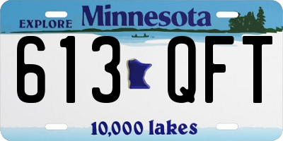 MN license plate 613QFT