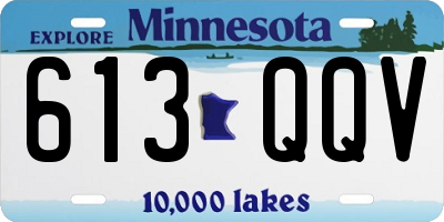 MN license plate 613QQV