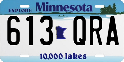 MN license plate 613QRA