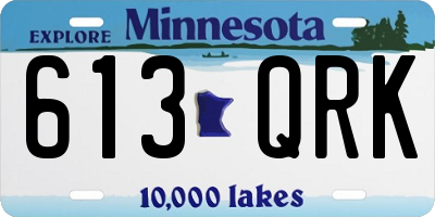 MN license plate 613QRK