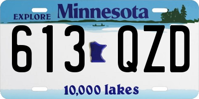 MN license plate 613QZD