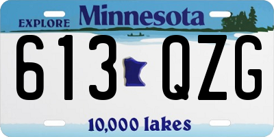 MN license plate 613QZG