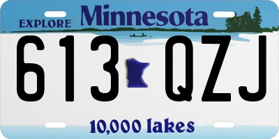 MN license plate 613QZJ