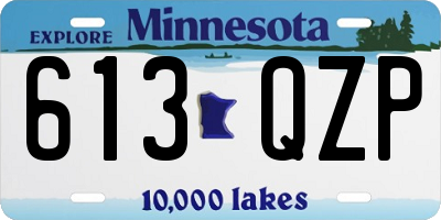 MN license plate 613QZP