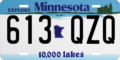 MN license plate 613QZQ