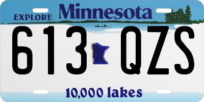 MN license plate 613QZS