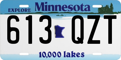 MN license plate 613QZT