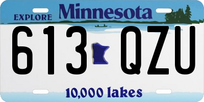MN license plate 613QZU
