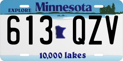 MN license plate 613QZV