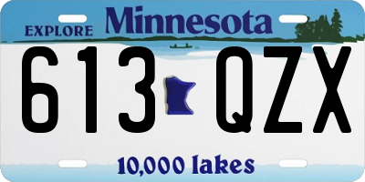 MN license plate 613QZX