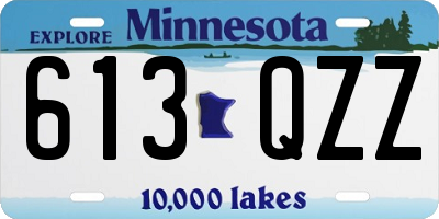 MN license plate 613QZZ