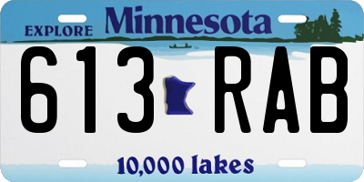 MN license plate 613RAB