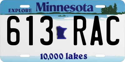 MN license plate 613RAC
