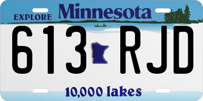 MN license plate 613RJD