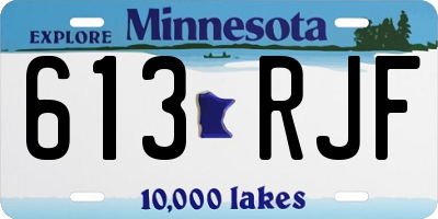 MN license plate 613RJF
