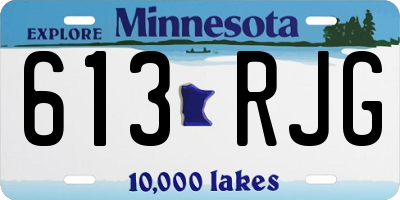 MN license plate 613RJG