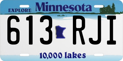 MN license plate 613RJI