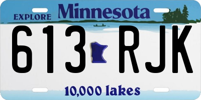 MN license plate 613RJK
