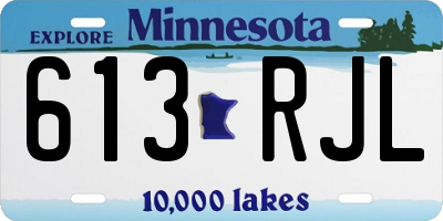 MN license plate 613RJL