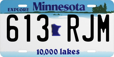 MN license plate 613RJM