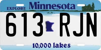 MN license plate 613RJN