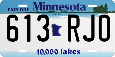 MN license plate 613RJO