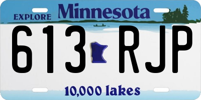 MN license plate 613RJP