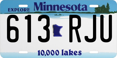 MN license plate 613RJU