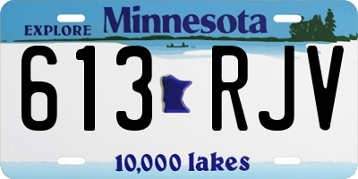 MN license plate 613RJV