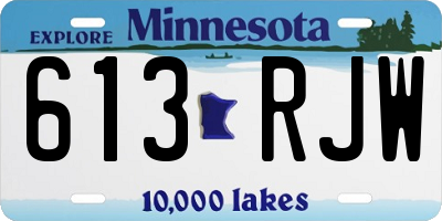 MN license plate 613RJW