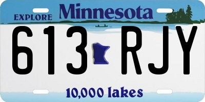 MN license plate 613RJY