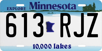 MN license plate 613RJZ
