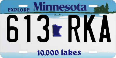 MN license plate 613RKA