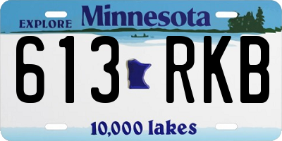 MN license plate 613RKB