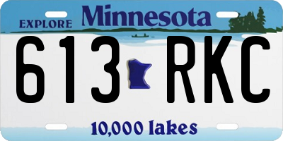 MN license plate 613RKC